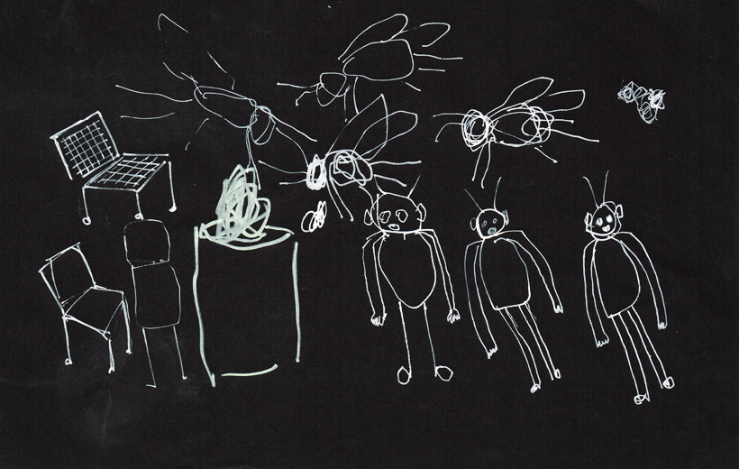 Stevie Cohen. Not the Floor sketchbook work