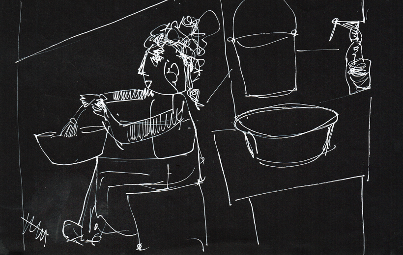 Stevie Cohen. Not the Floor sketchbook work