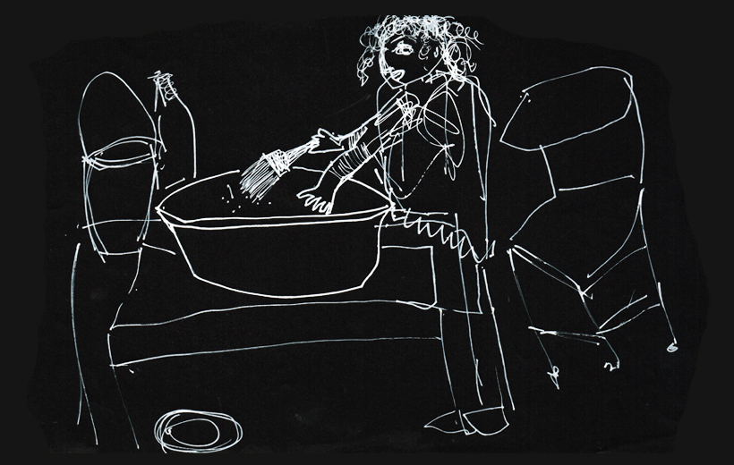 Stevie Cohen. Not the Floor sketchbook work