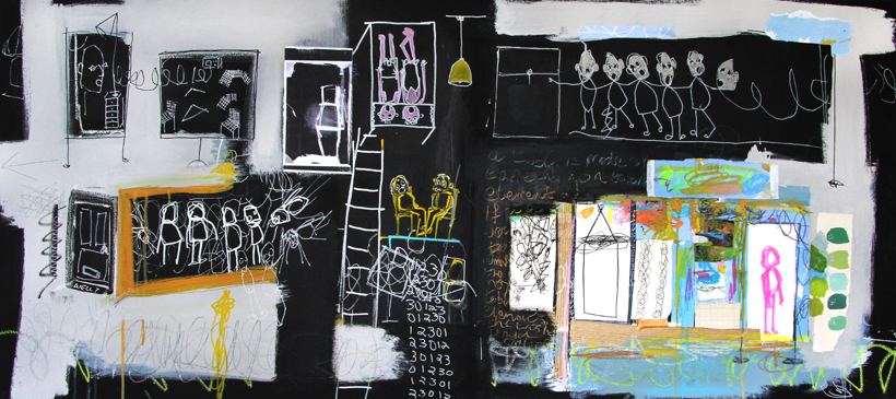 Stevie Cohen. Fly, Man, Chair #1 painting