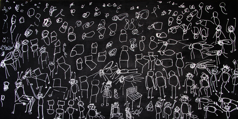 Stevie Cohen. Fly, Man, Chair #1 painting