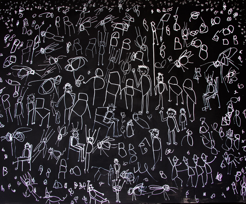 Fly, Man, Chair #2 painting