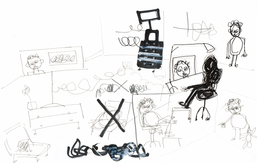 Stevie Cohen Not the Floor sketchbook work