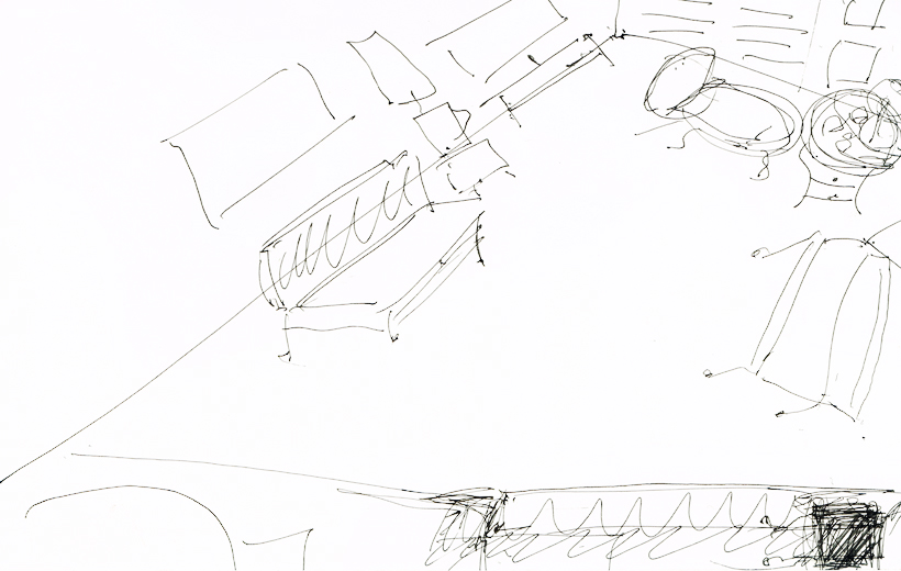 Stevie Cohen. Not the Floor - sketchbook work