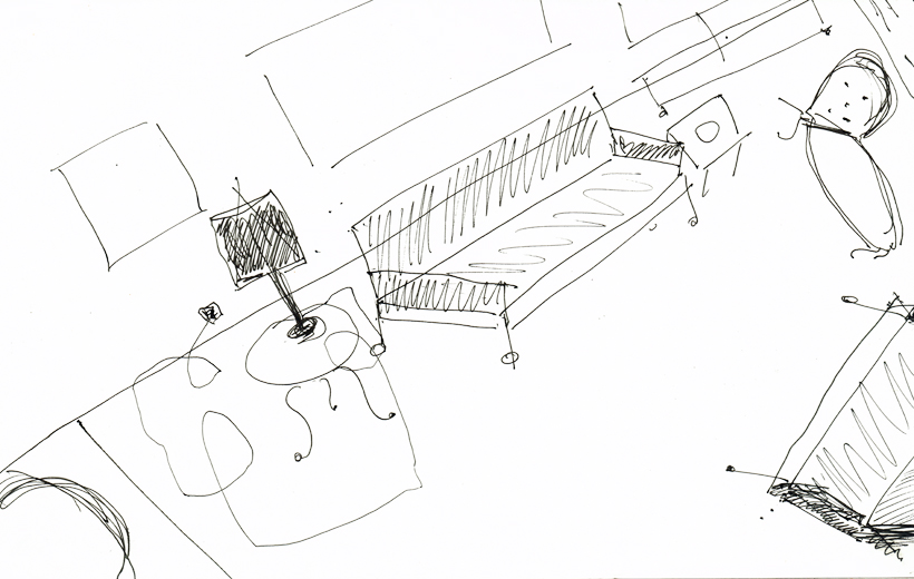 Stevie Cohen. Not the Floor - sketchbook work