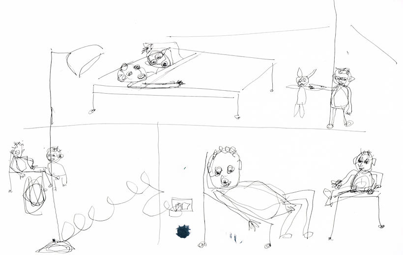 Stevie Cohen. Not the Floor - sketchbook work