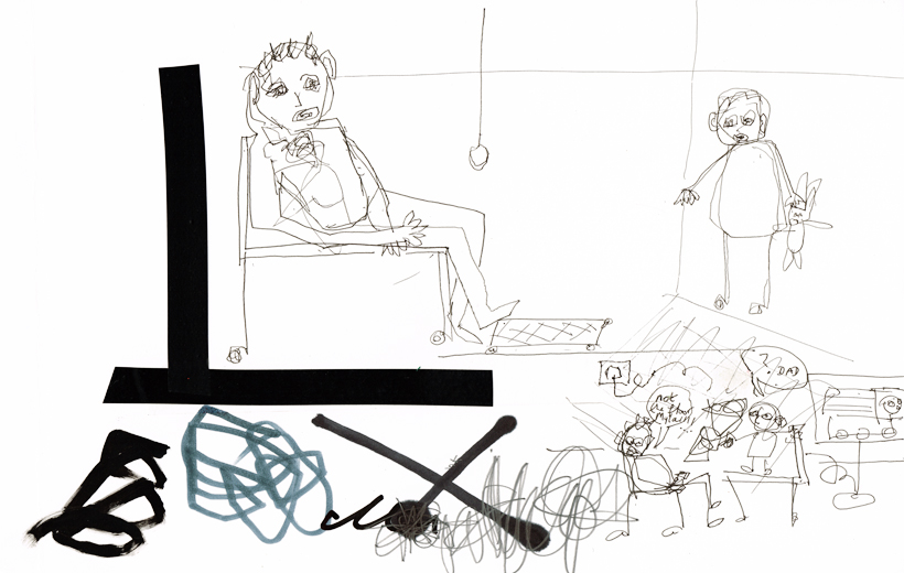 Stevie Cohen. Not the Floor - sketchbook work