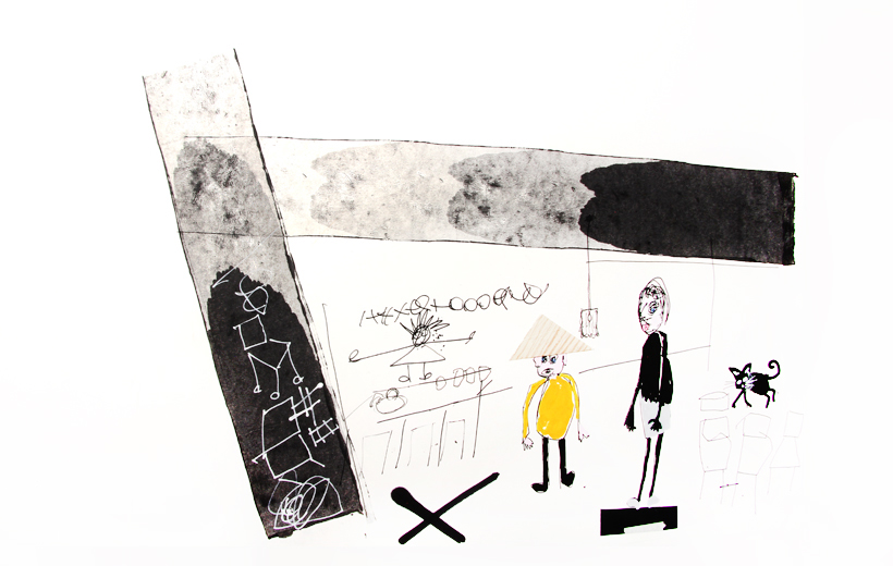 Stevie Cohen. Not the Floor - sketchbook work