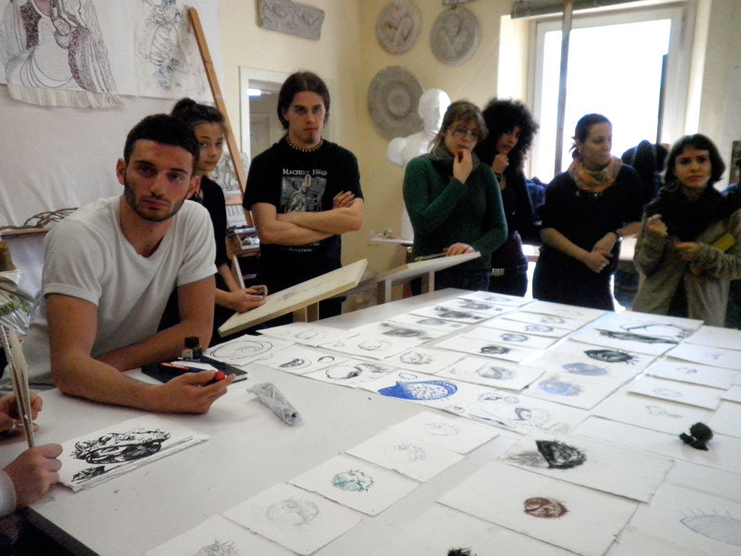Stevie Cohen - Art workshops. The University of Mascerata, Italy